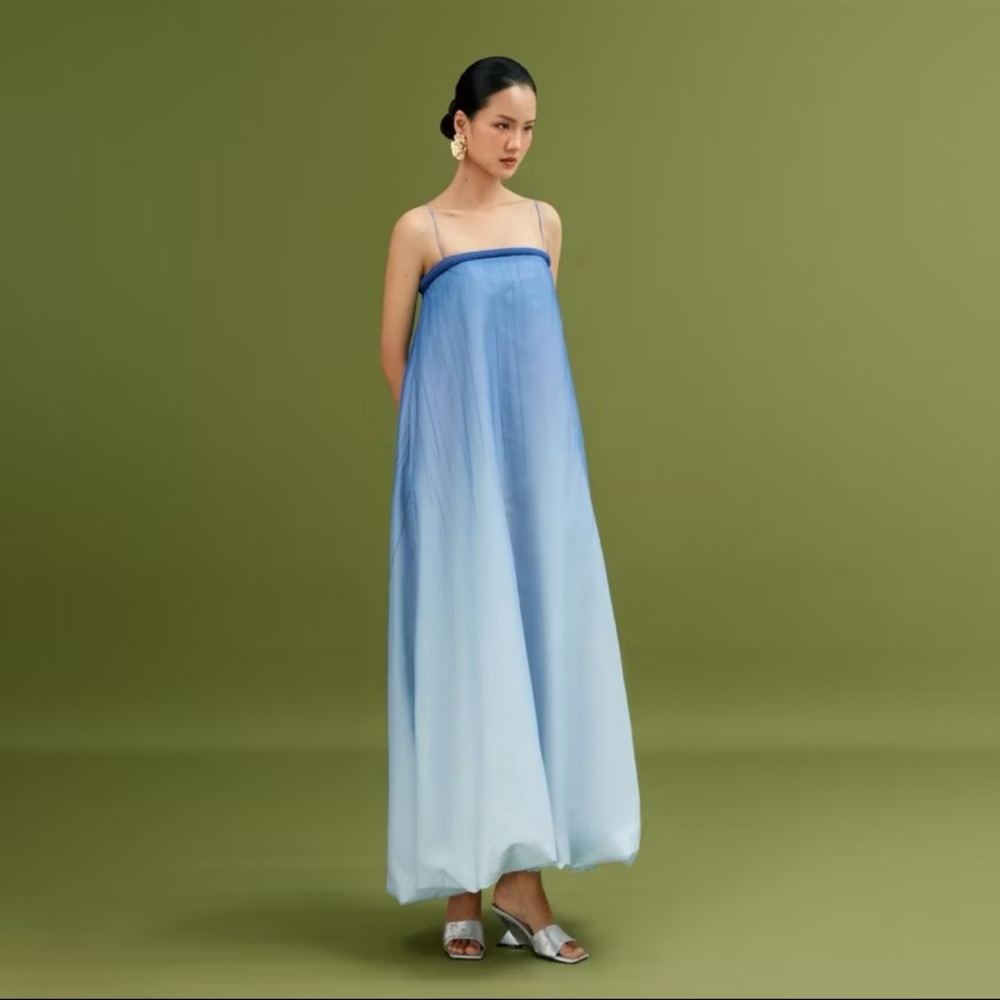 Elegant Blue Women's 100% Silk Slip